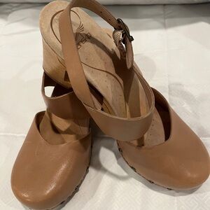 Dansko beige platform sandals